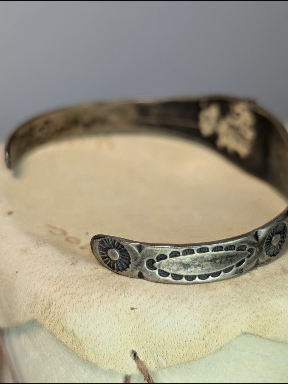 Vintage 1930s Maisels Sterling Silver Turquoise Thunderbird Fred Harvey Era Cuff - Picture 5 of 11